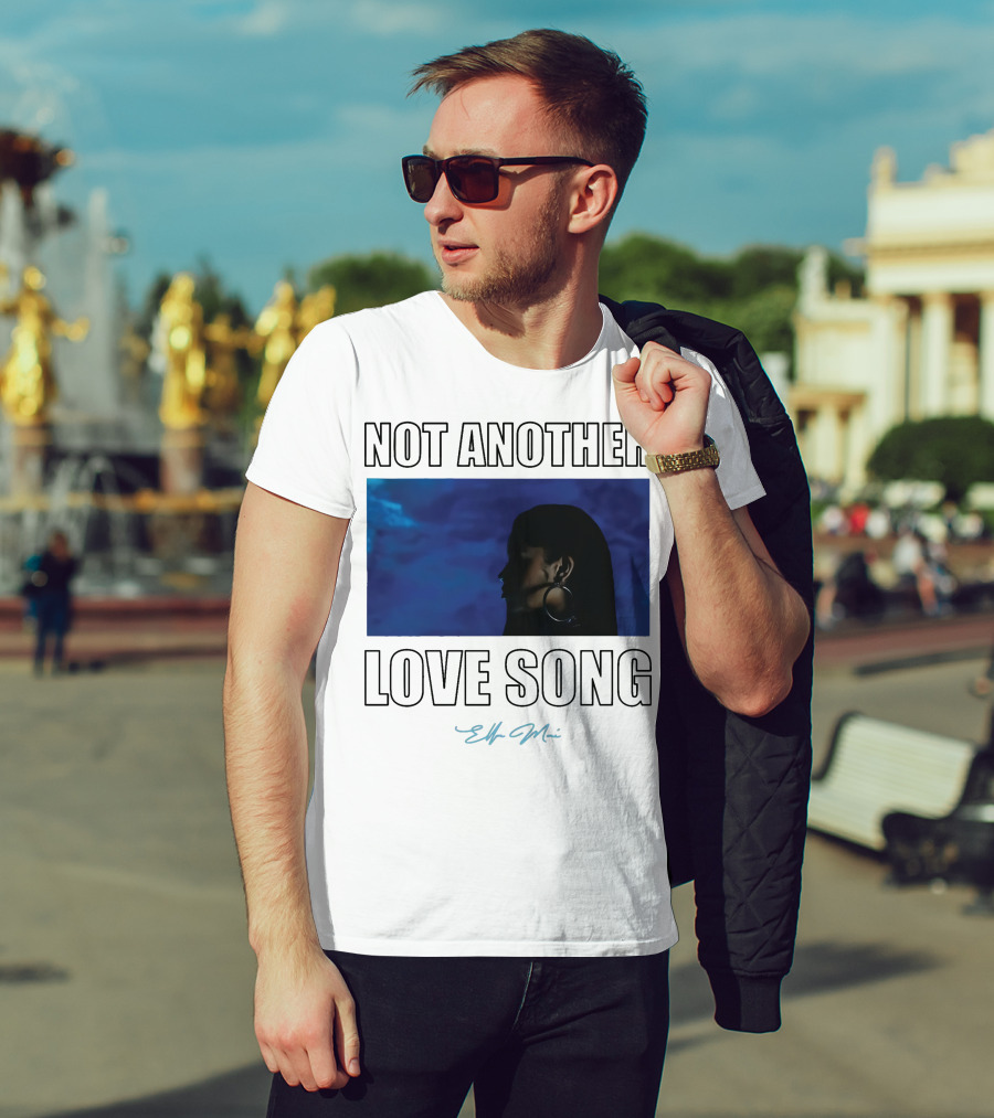 NOT Another Love Song Ella Mai Silhouette Blue Background T-Shirt
