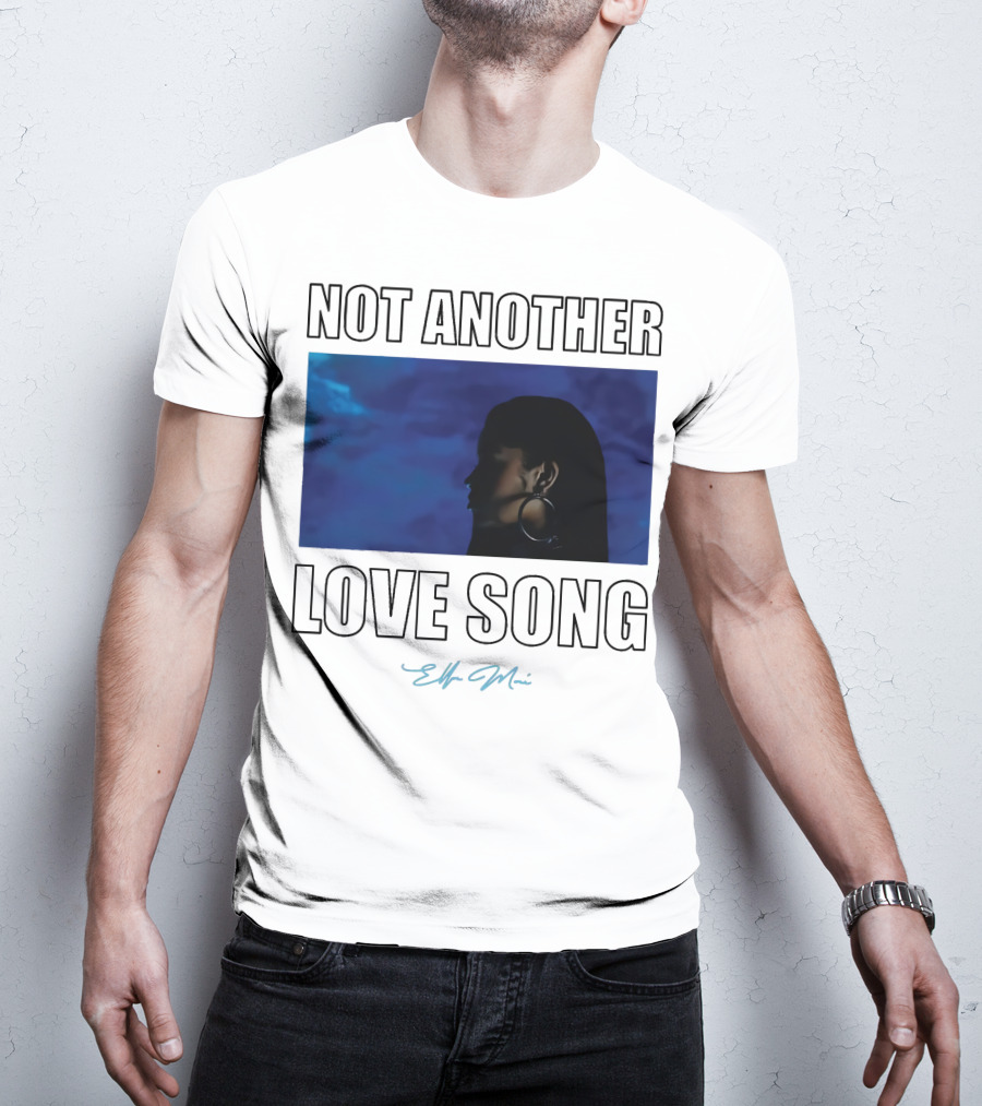 NOT Another Love Song Ella Mai Silhouette Blue Background T-Shirt