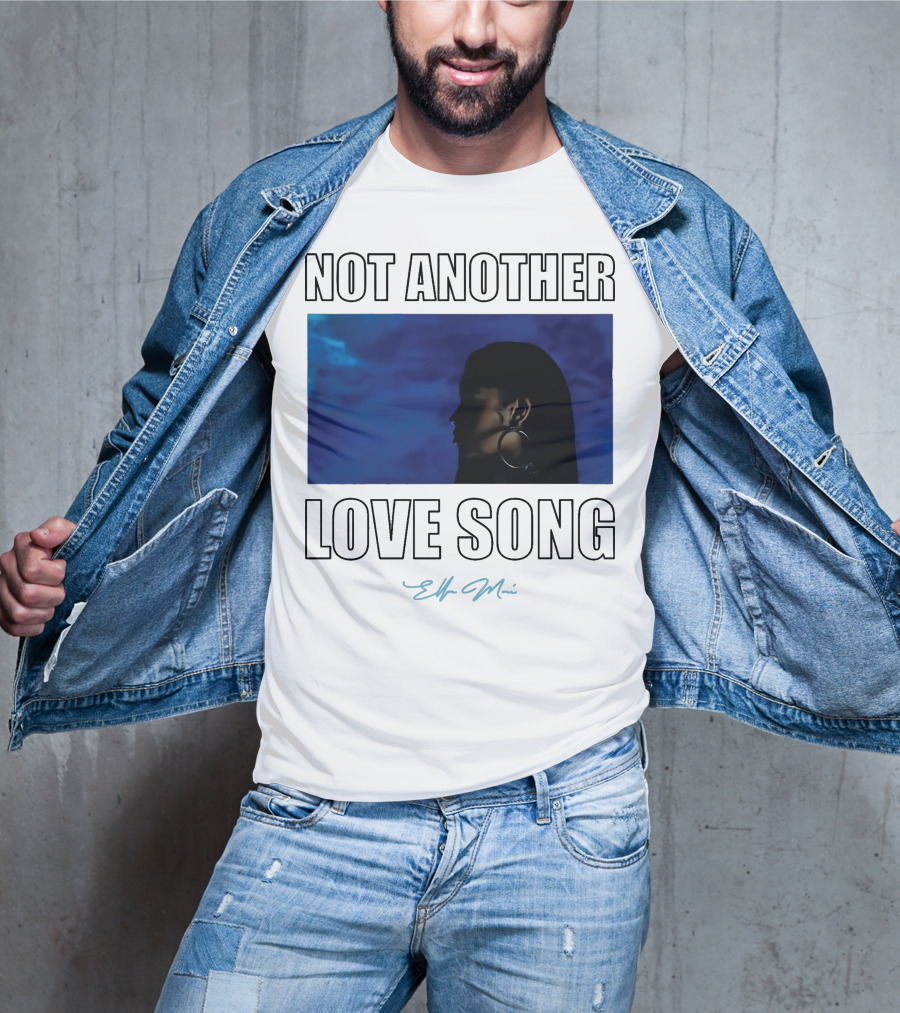 NOT Another Love Song Ella Mai Silhouette Blue Background T-Shirt