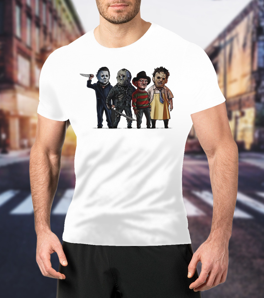 Summer Men MYERRS Michaell Halloween Horror Movie Characters Icons T-Shirt