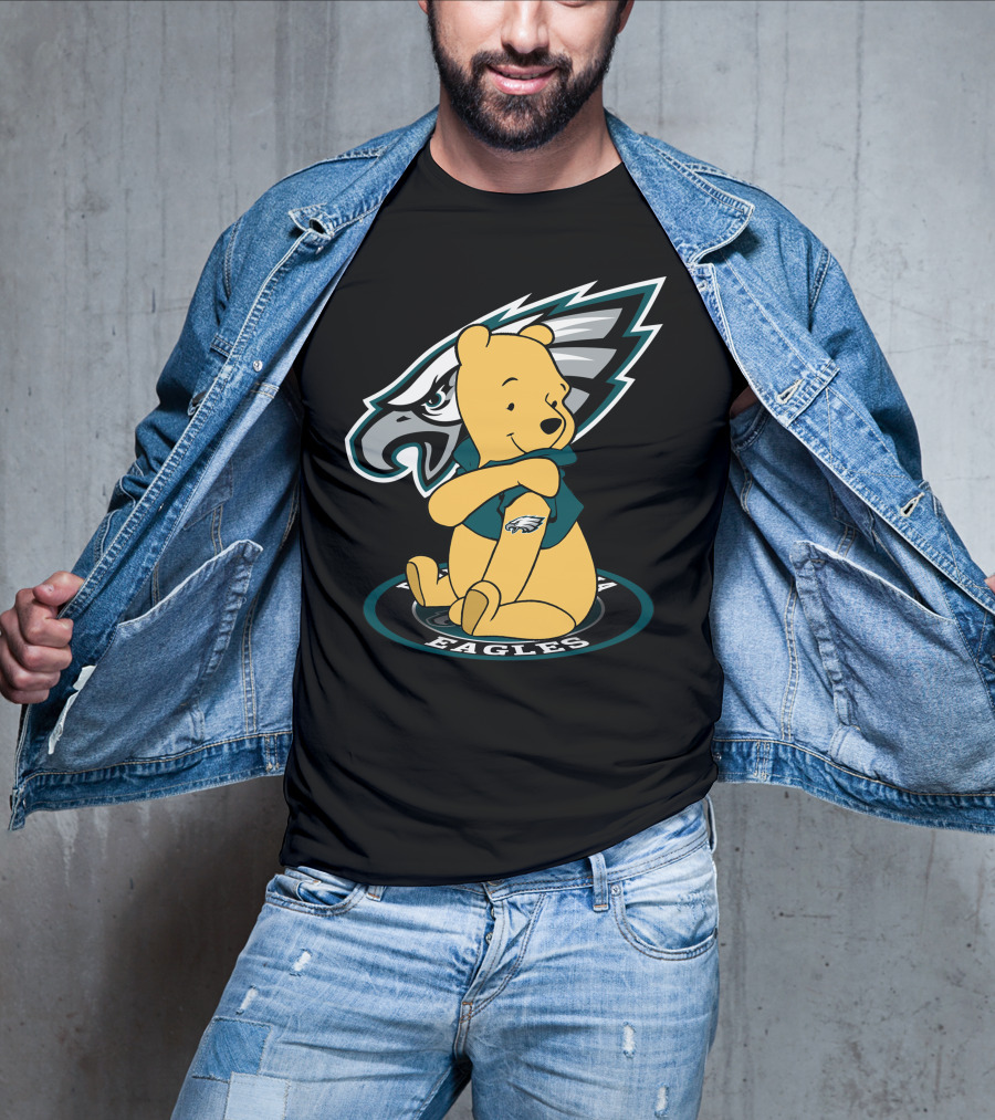 Philadelphia Eagles Pooh Bear Crossover T-Shirt