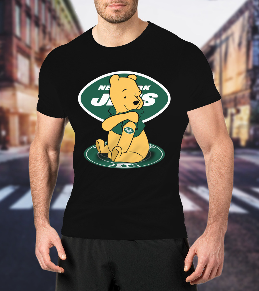 New York Jets Pooh Football T-Shirt