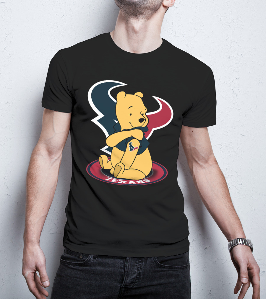Pooh Texans Houston Logo Bears Football T-Shirt