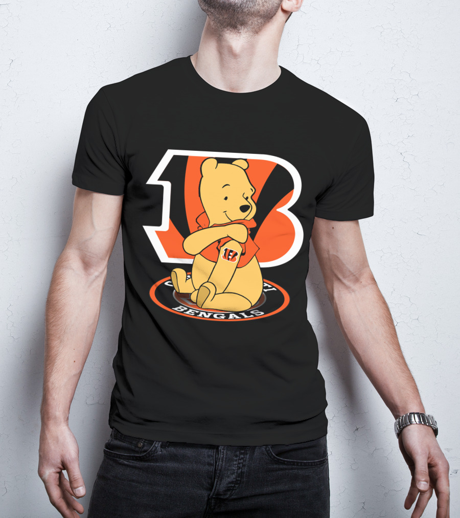 Cincinnati Bengals Pooh Football Crossover T-Shirt