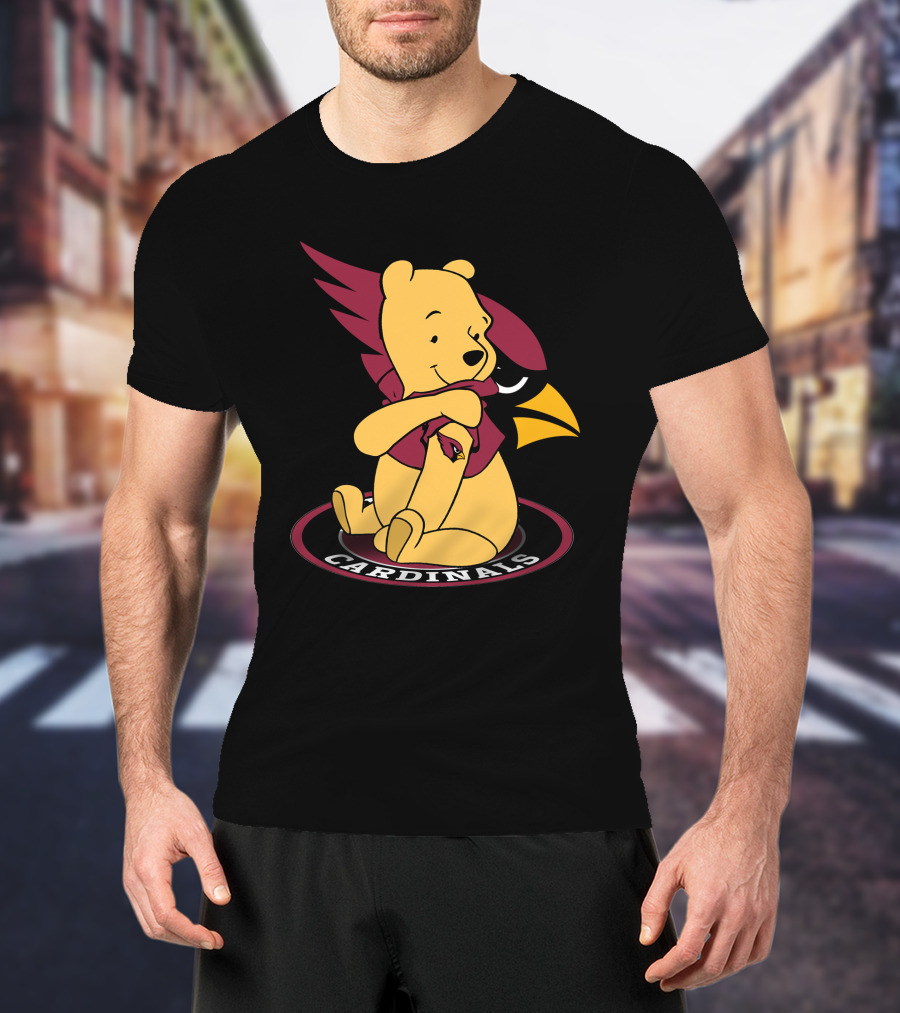 Pooh Cardinals Embracing Iconic Bird T-Shirt