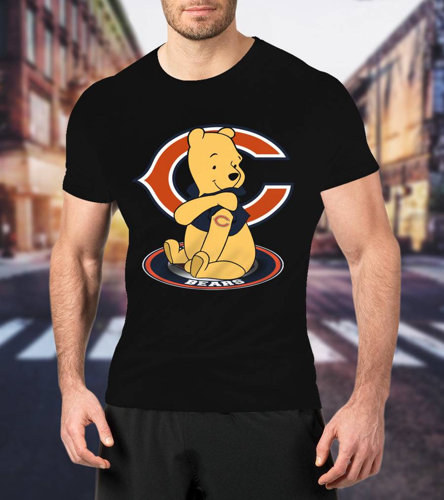 Pooh With Chicago Bears T-Shirt