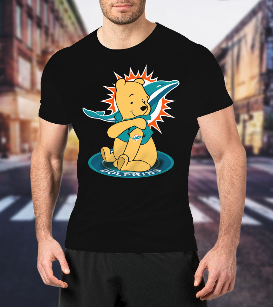 Winnie Pooh Miami Dolphins T-Shirt