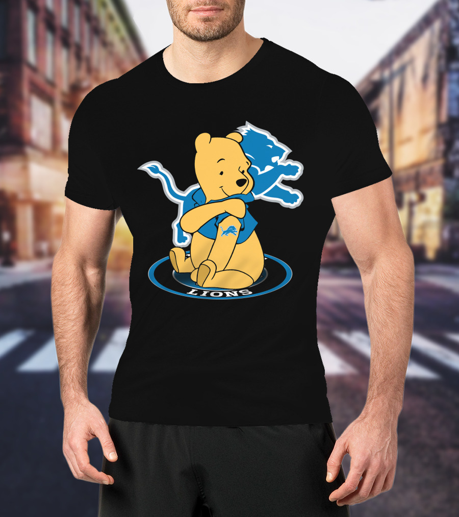 Lions Pooh Bear Detroit Crossover T-Shirt