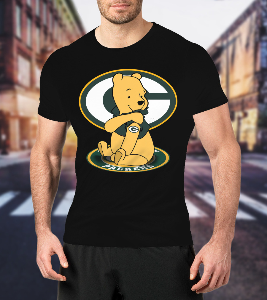 Pooh Packers Crossover With Iconic Green Bay T-Shirt