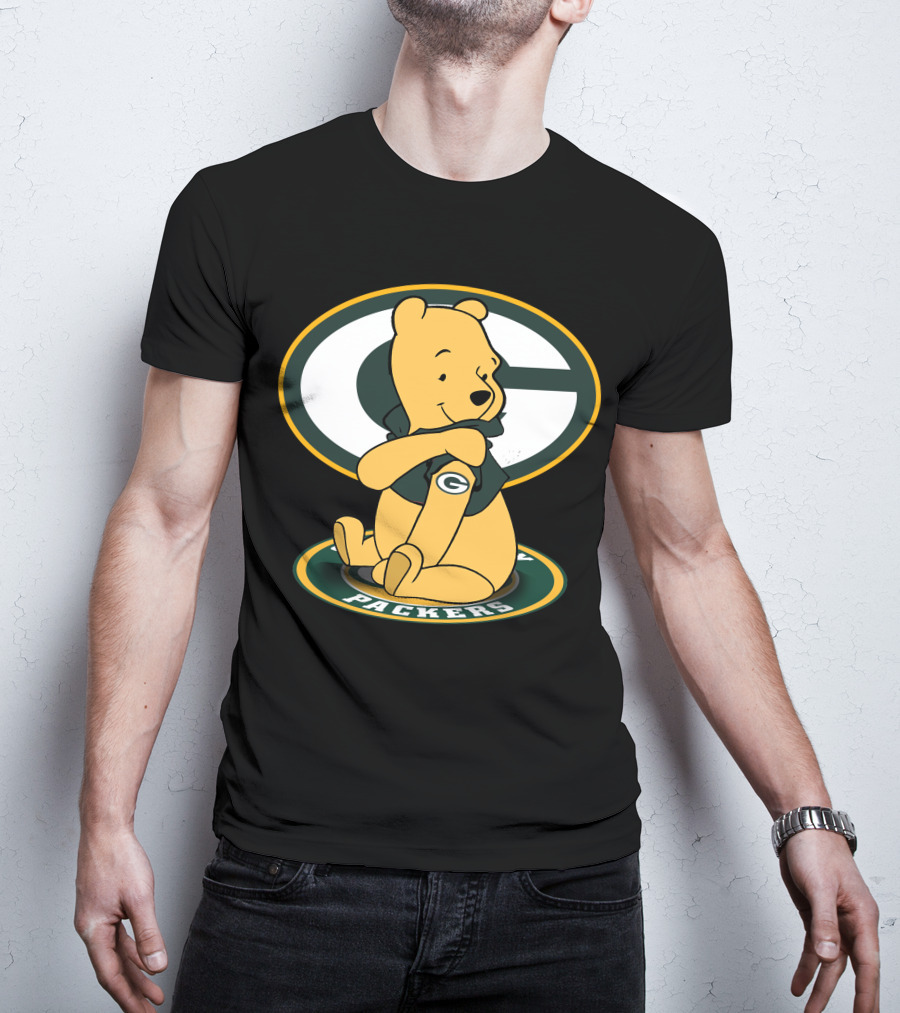 Pooh Packers Crossover With Iconic Green Bay T-Shirt