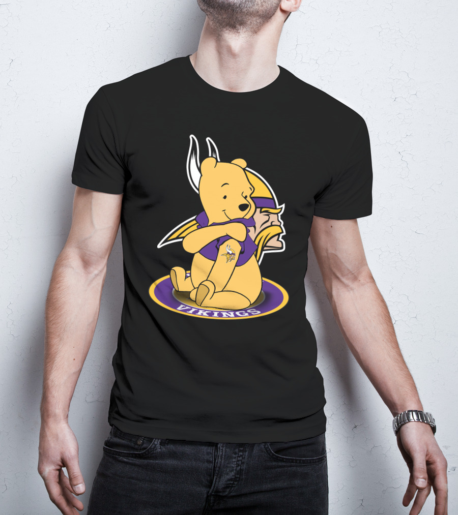 Pooh Vikings Crossover Sitting With Helmet And Horns T-Shirt