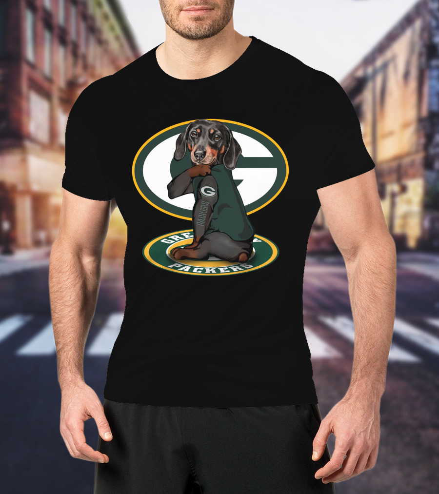 Green Bay Packers Dachshund Fan T-Shirt