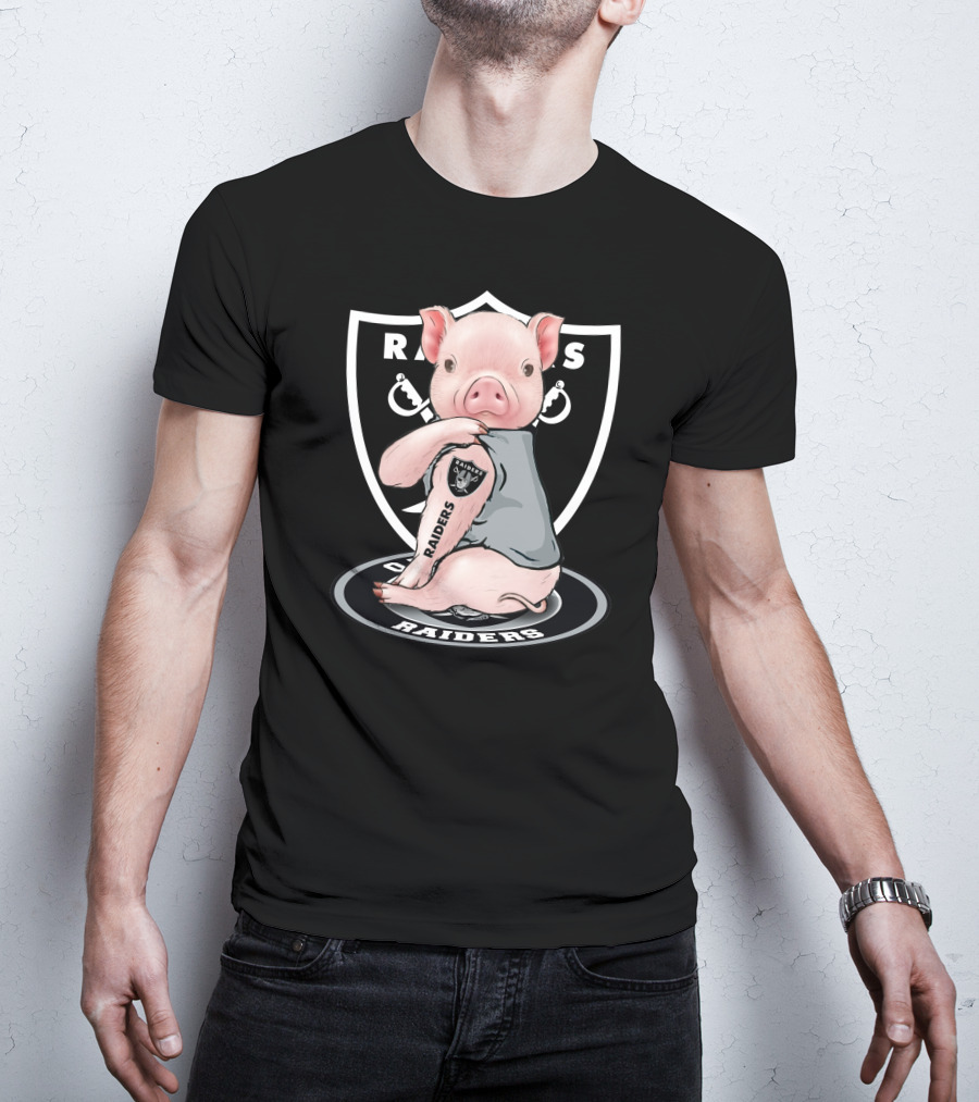 Pig Raiders Tattoo Shield T-Shirt