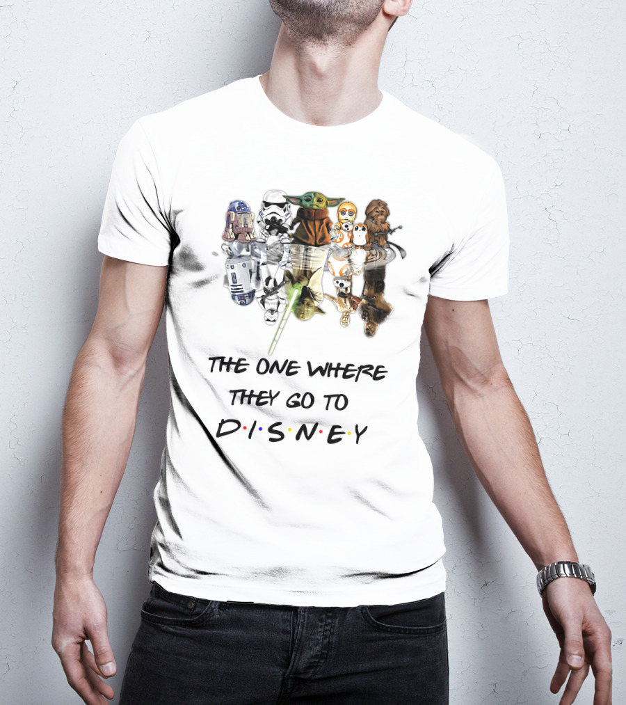 The One Where They Go To Disney Star Wars Characters Reflection T-Shirt