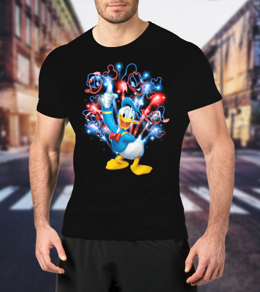 Donald Duck Firework Celebration Disney Magic Burst T-Shirt
