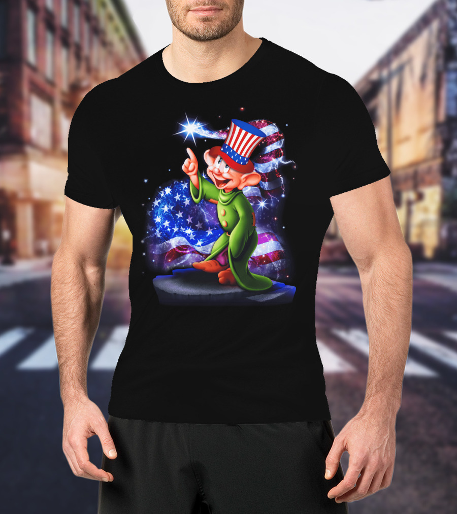 Patriotic Dopey Bling Star-Spangled July T-Shirt