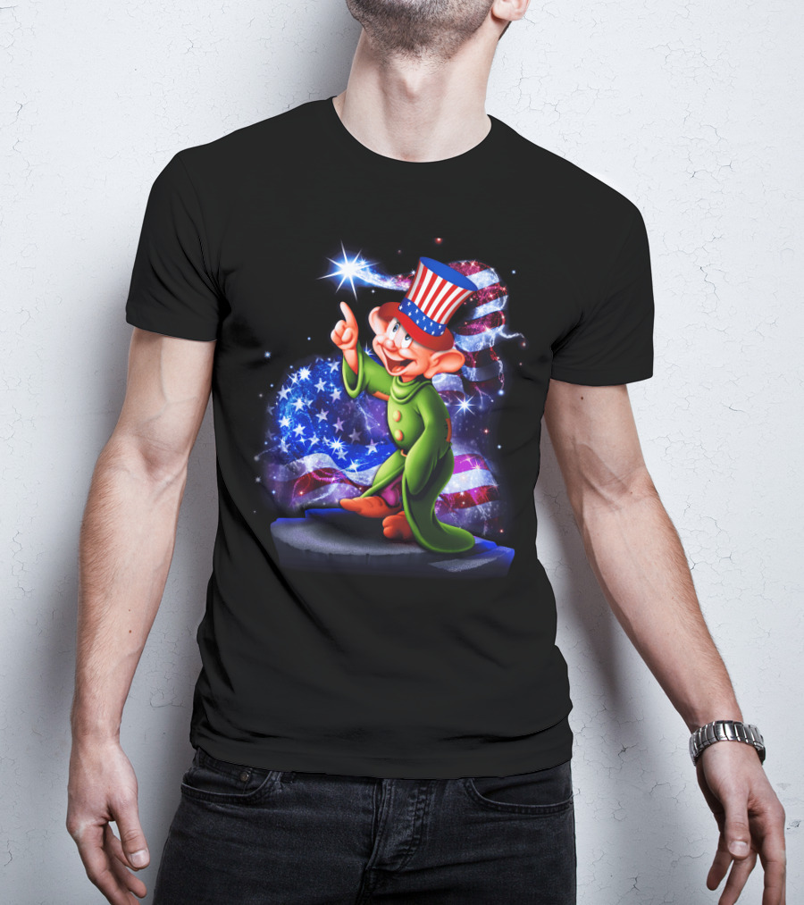 Patriotic Dopey Bling Star-Spangled July T-Shirt