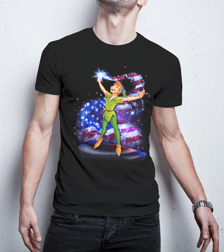Peter Pan Bling USA Flag July T-Shirt