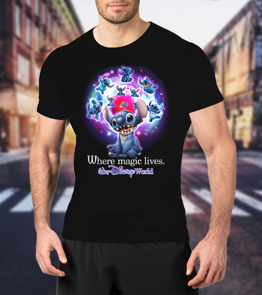 Where Magic Lives Walt Disney World Stitch T-Shirt