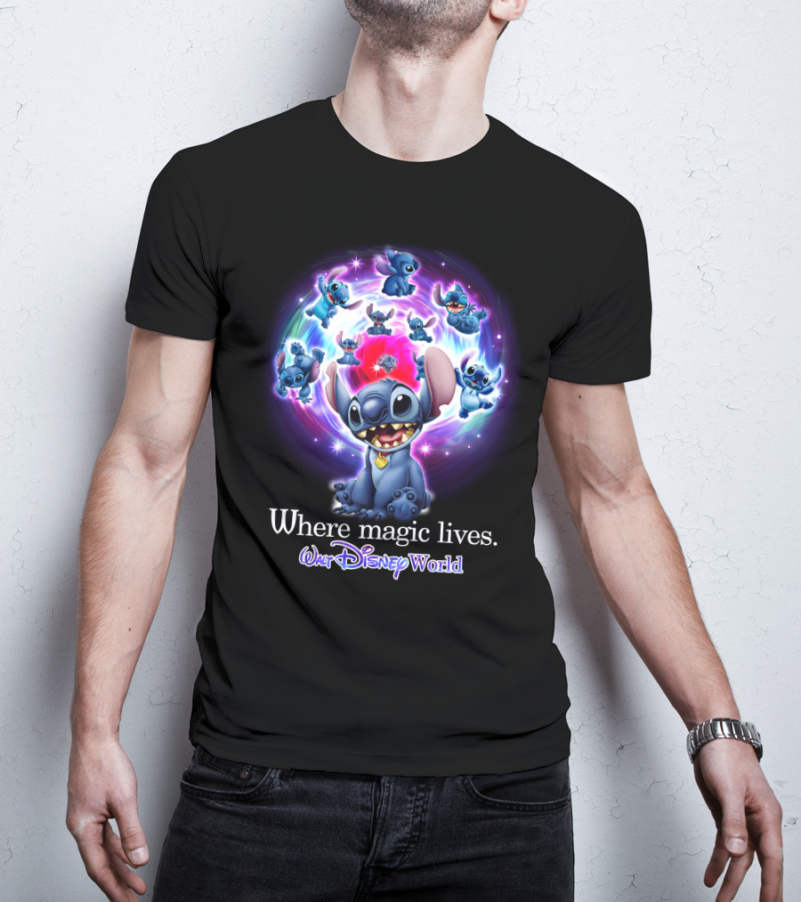 Where Magic Lives Walt Disney World Stitch T-Shirt