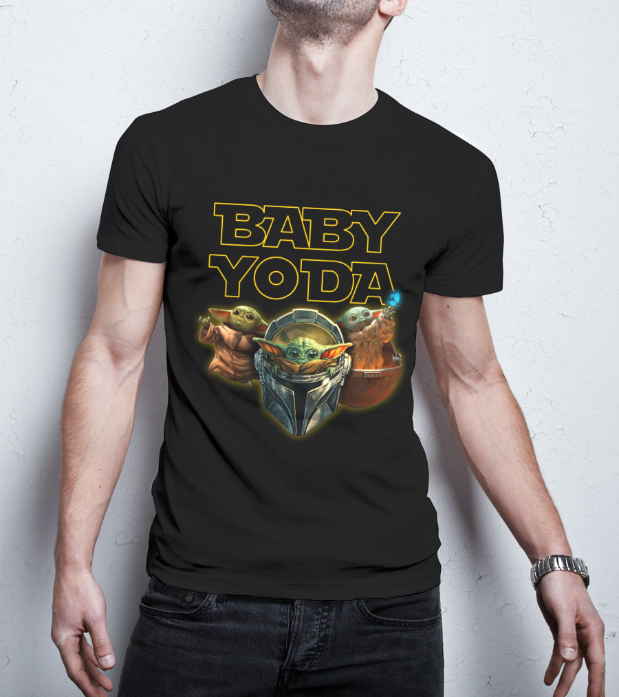BABY YODA Star Wars The Mandalorian Grogu Trio T-Shirt