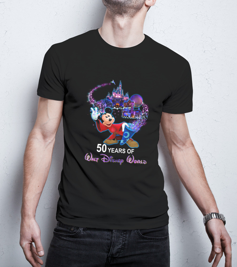 50 Years Of Walt Disney World Mickey Fantasia T-Shirt