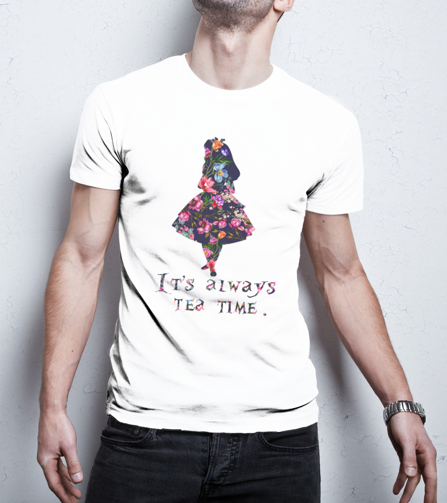 It's Always Tea Time Floral T-Shirt