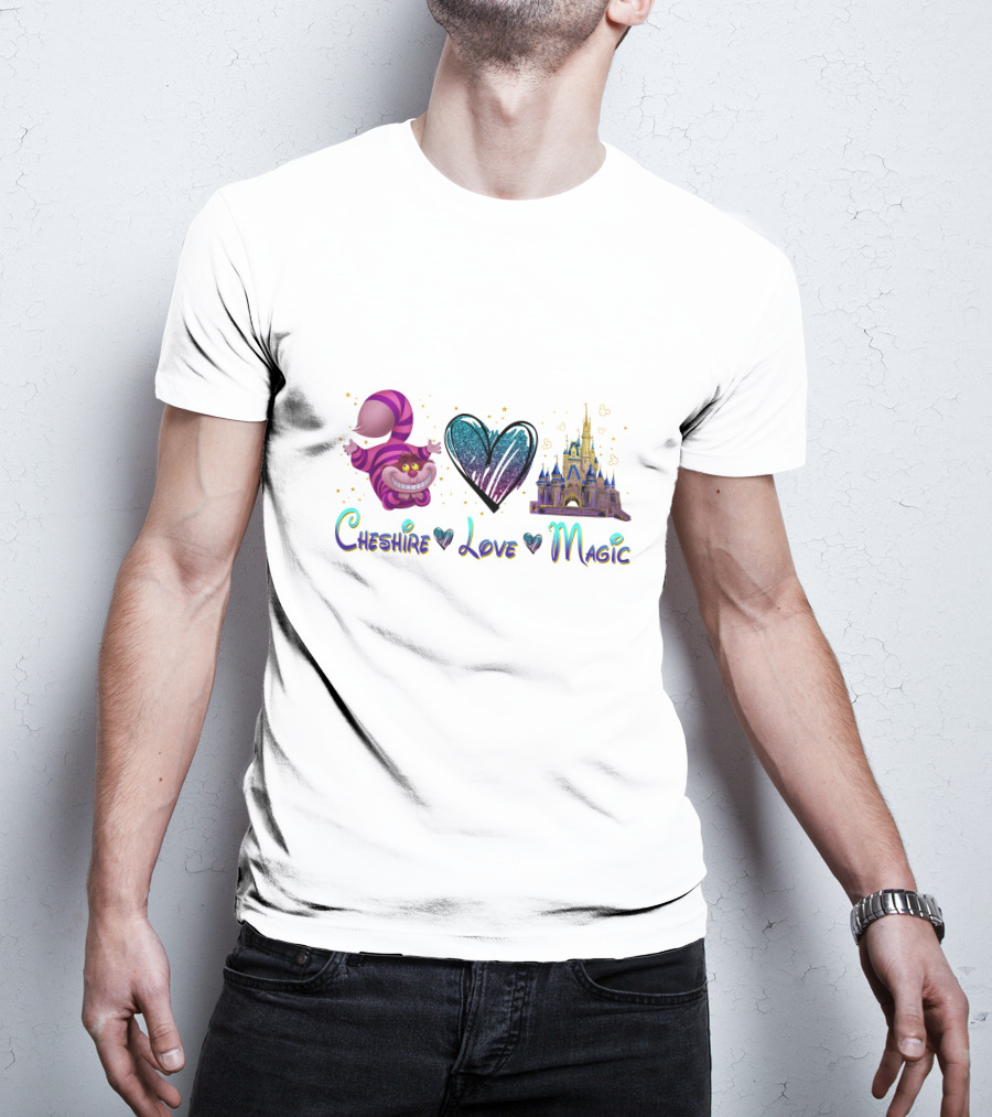 Cheshire Love Magic Heart Castle Wonderland T-Shirt