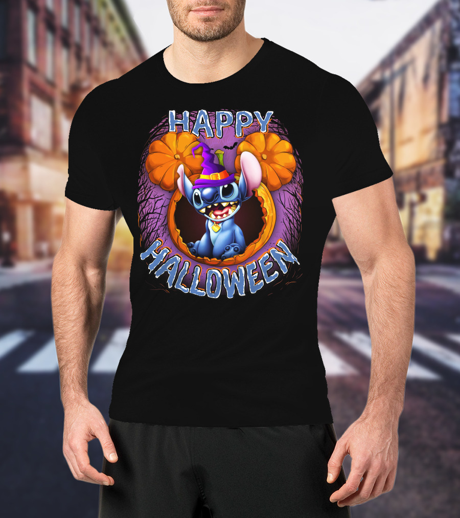 Stitch Happy Halloween Pumpkin Magic T-Shirt