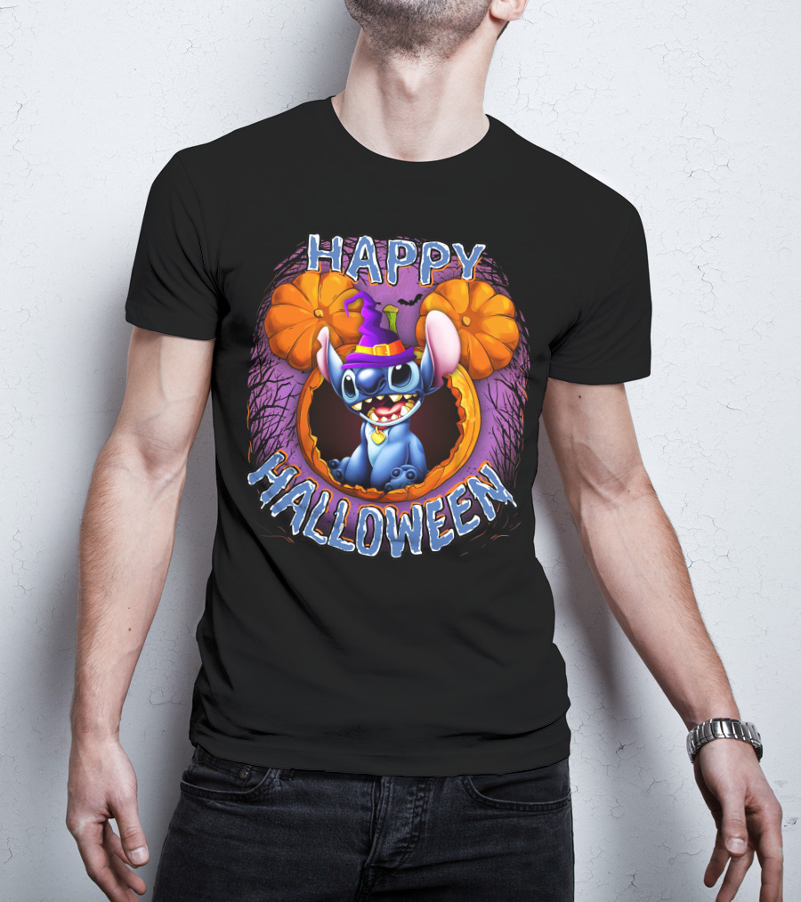 Stitch Happy Halloween Pumpkin Magic T-Shirt