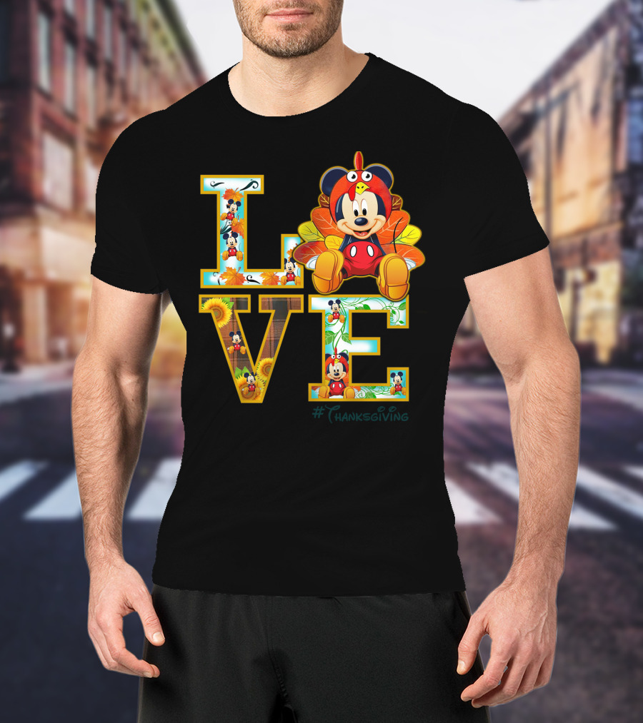 LOVE Mickey Thanksgiving Turkey Costume #Thanksgiving T-Shirt
