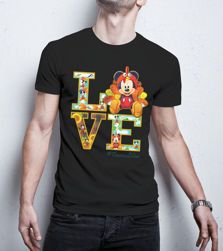 LOVE Mickey Thanksgiving Turkey Costume #Thanksgiving T-Shirt