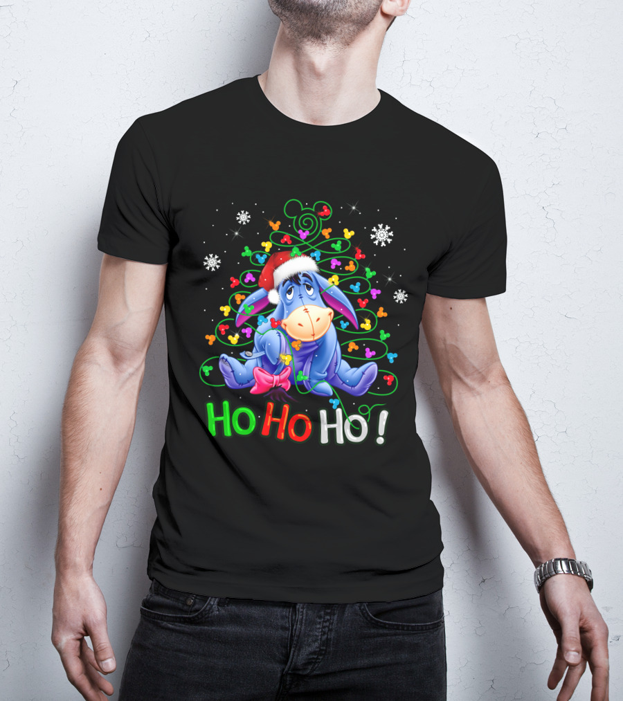 Eeyore Christmas Ho Ho Ho Disney-Inspired Holiday T-Shirt