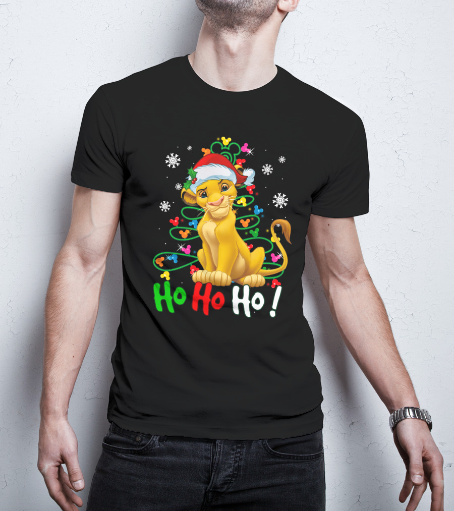 SB Tree HHH Christmas Ho Ho Ho Lion Santa Hat T-Shirt
