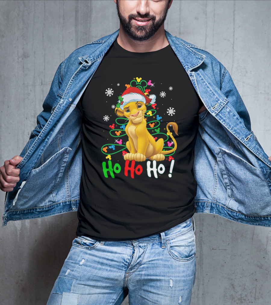 SB Tree HHH Christmas Ho Ho Ho Lion Santa Hat T-Shirt