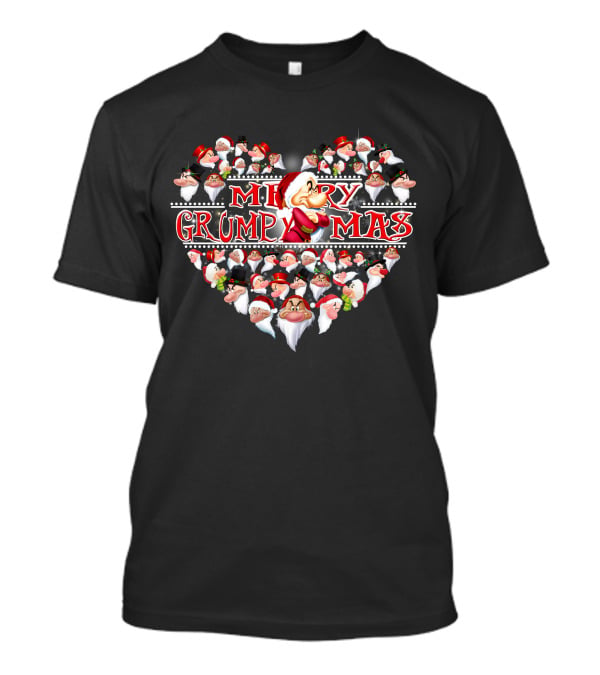 Merry Grumpmas Heart With Santa Dwarfs T-Shirt