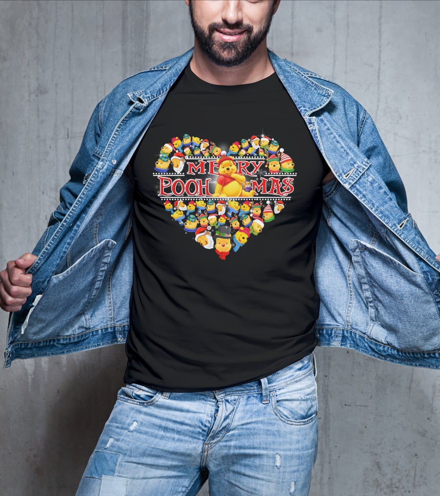 Merry Poohmas Heart Christmas T-Shirt