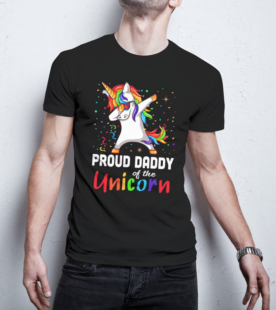 Proud Daddy Of The Rainbow Unicorn T-Shirt