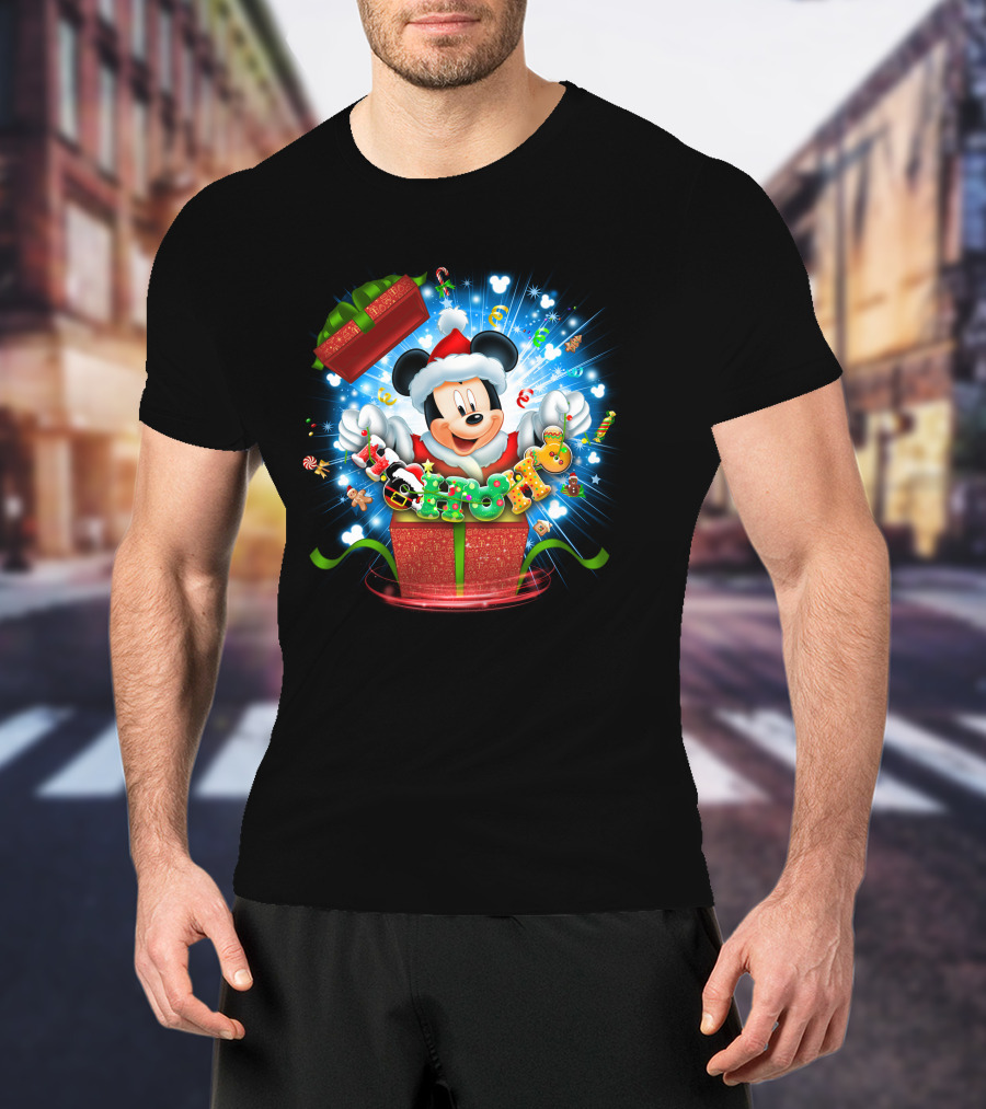 Mickey Christmas Magic Present Explosion T-Shirt