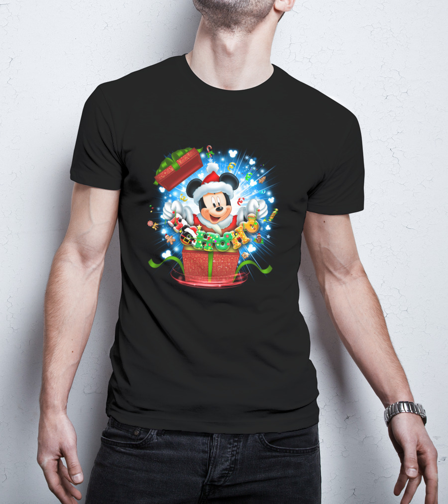 Mickey Christmas Magic Present Explosion T-Shirt