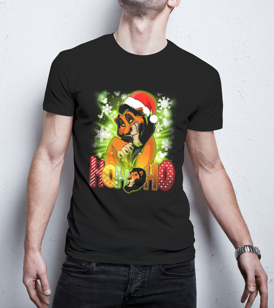 Scar Hohoho Snowflakes Santa Hat Christmas T-Shirt
