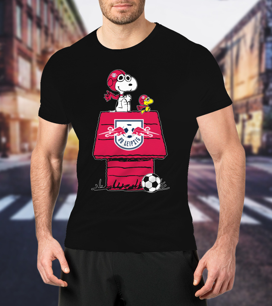 RB Leipzig Snoopy Soccer House With Woodstock T-Shirt