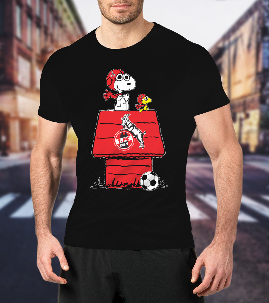1. FC Köln Snoopy Woodhouse Soccer Scene T-Shirt