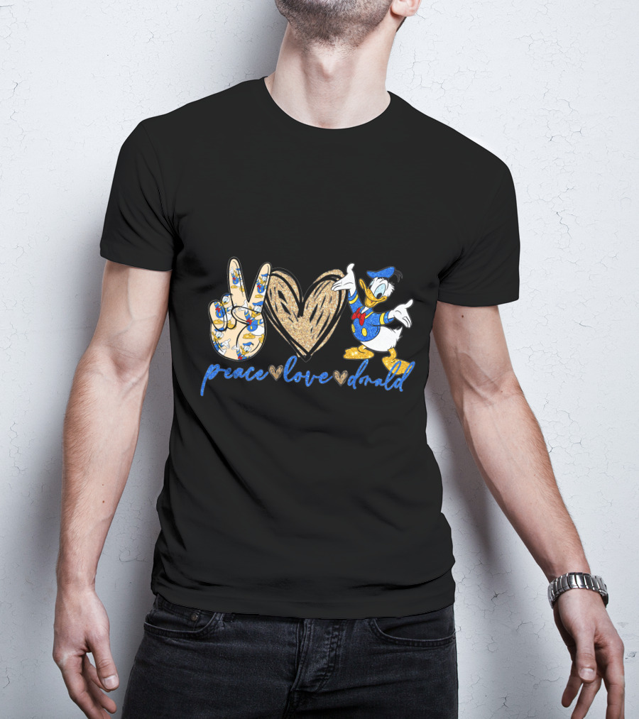 Peace Love Donald Duck Iconic Character T-Shirt