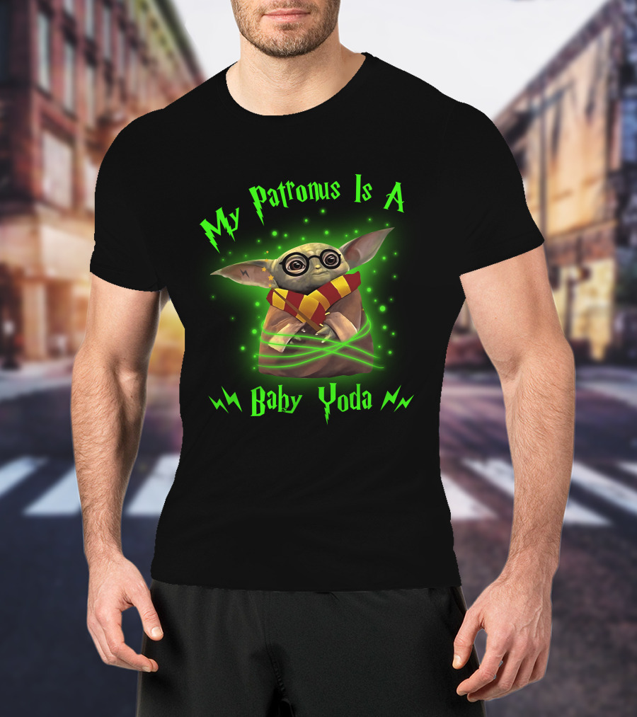 My Patronus Is A Baby Yoda With Glasses And Scarf T-Shirt