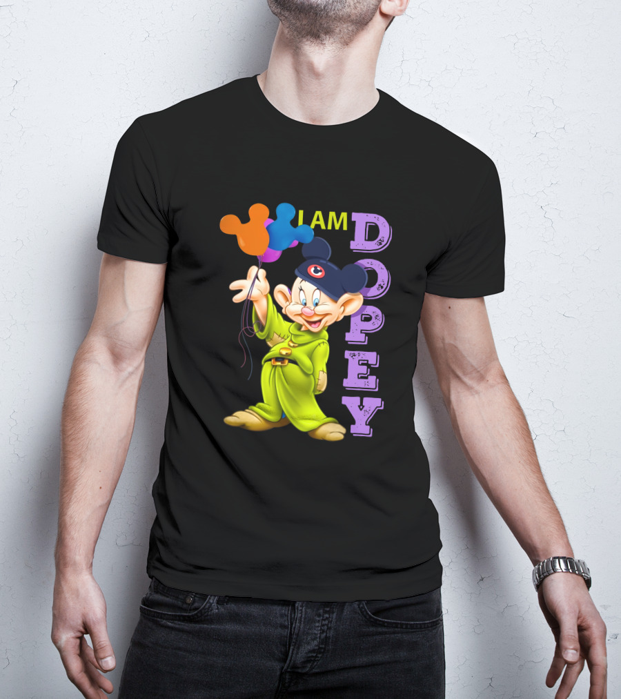 I Am Dopey Disney Character With Mickey Ears And Balloons T-Shirt