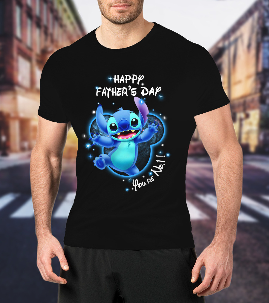 Happy Father's Day You're No. 1 Stitch T-Shirt