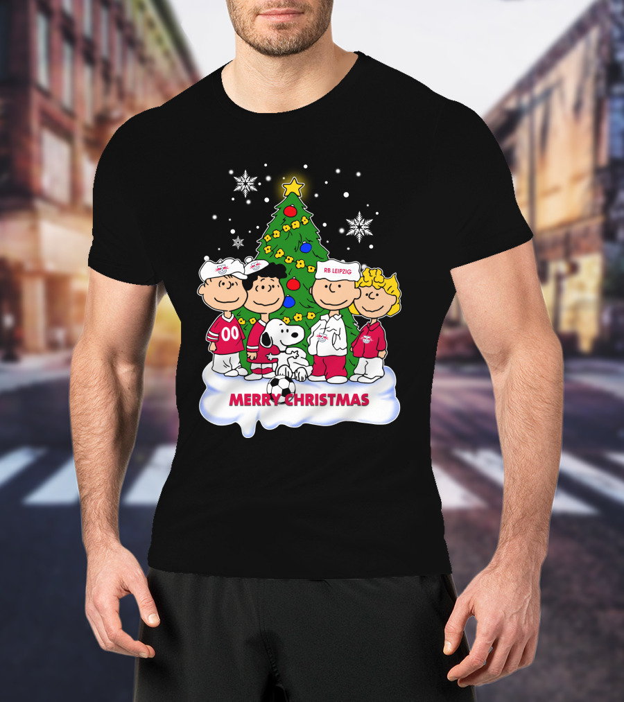 RB Leipzig Merry Christmas Snoopy And Friends Scene T-Shirt