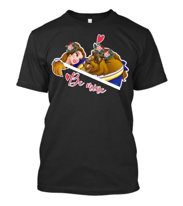 Be Mine Beauty And The Beast Floral Valentine's Day T-Shirt