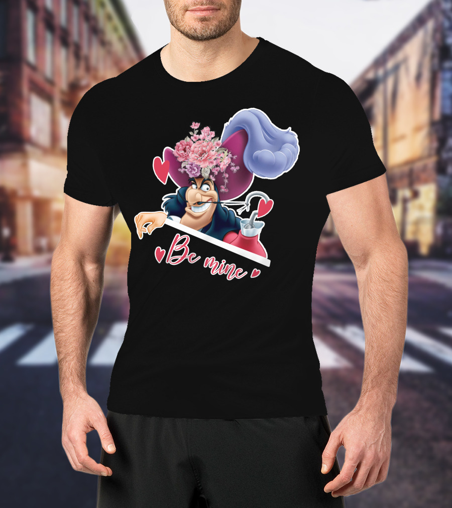Be Mine Hook Captain Valentine's Day Flowers T-Shirt
